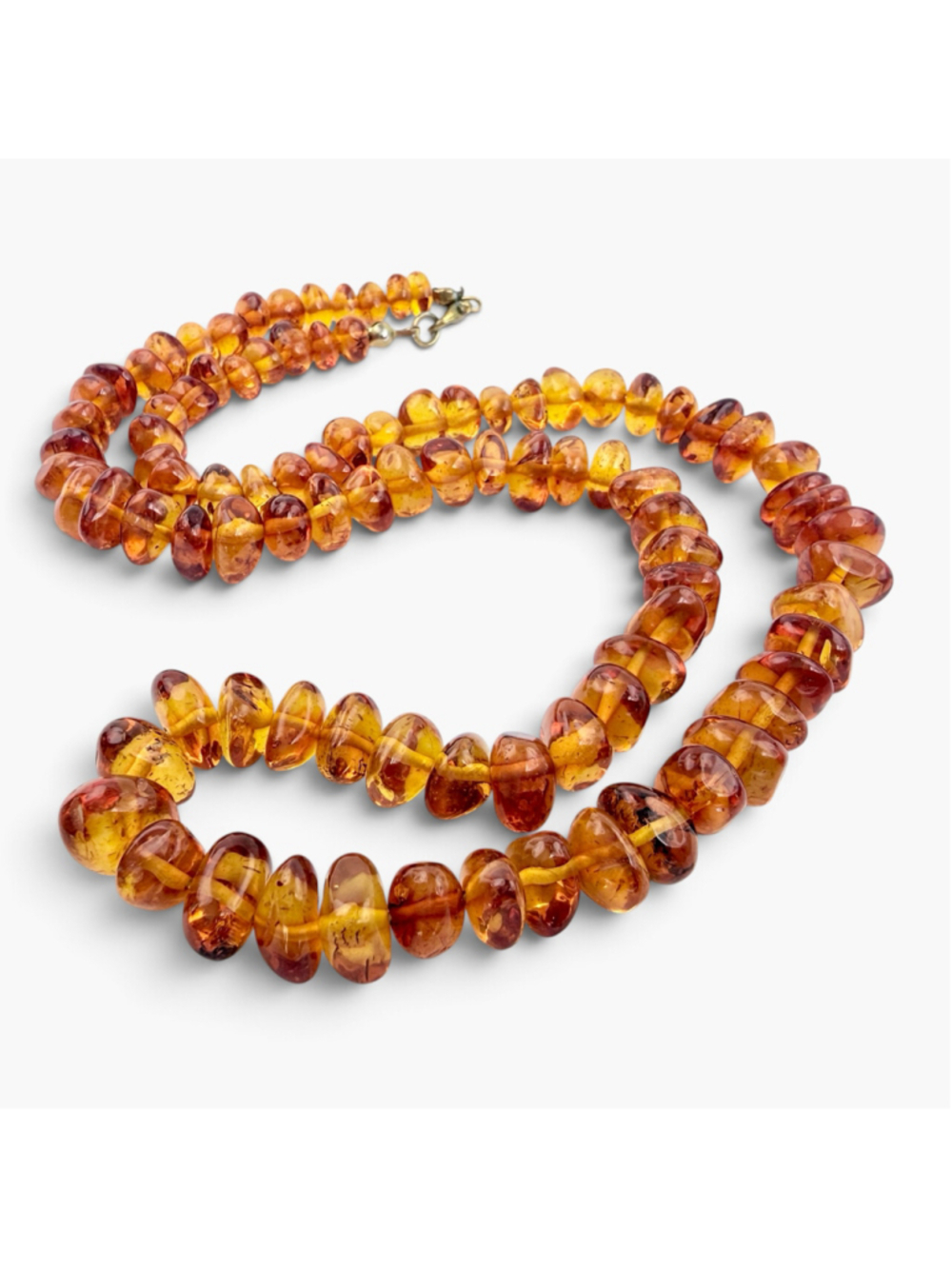 Vintage Genuine Amber Nugget Bead Necklace